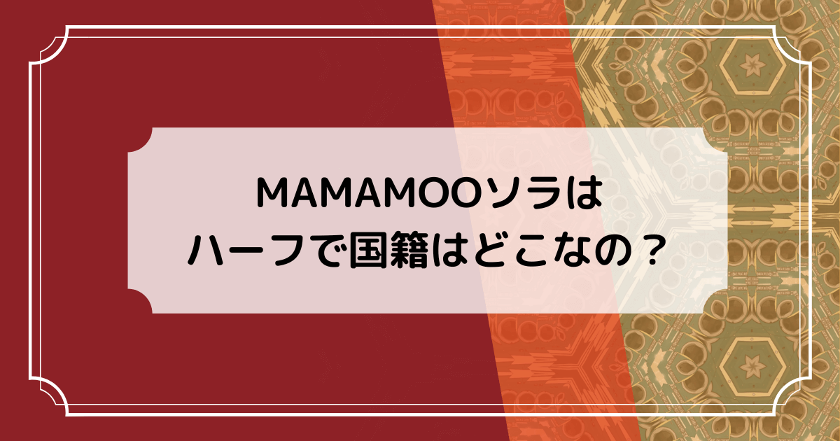 mamamooのソラのハーフの国籍の画像
