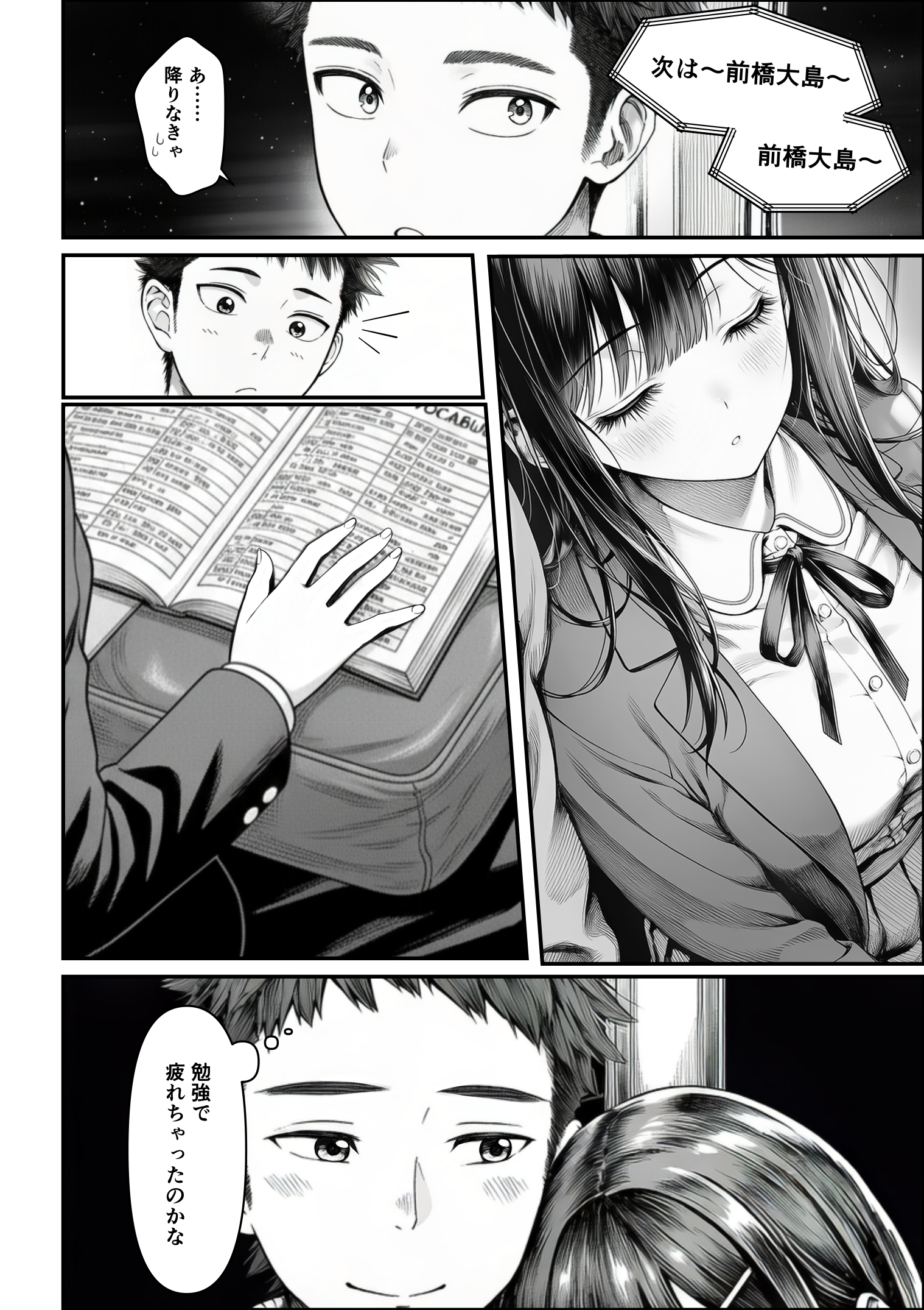 電車で何度も肩にもたれかかってくる女の子と、子作りセックスしてしまった 体験版5