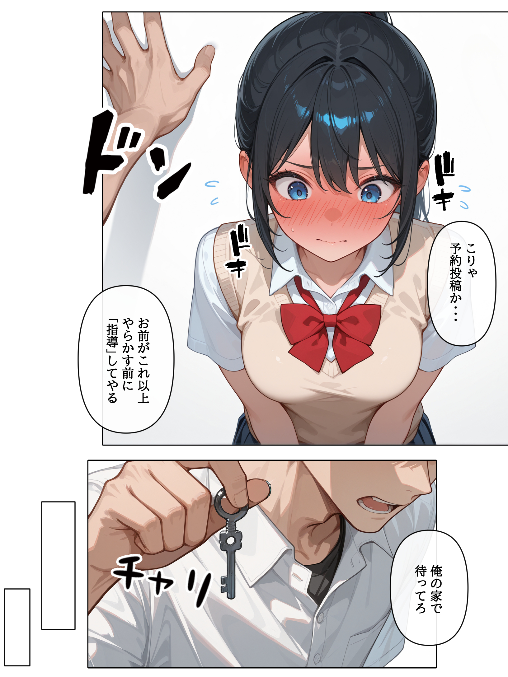 裏垢投稿者を、捕まえた!「むっつりスケベ委員長は、先生に犯●れたい!?」 体験版4